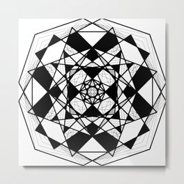 Mandala 0009 Metal Print | Ink, Template, Mandala, Illustration, Sketch, Pattern, Straight, Geometry, Abstract, Tattoo 