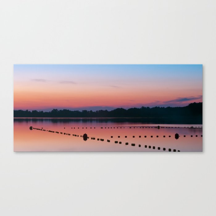 Beautiful sunset over the lake #3 Canvas Print
