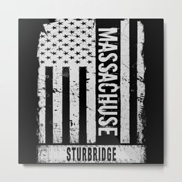 Sturbridge Massachusetts Metal Print | Sturbridge, Graphicdesign, Americanflag, Usaflag, Usaflagvintage, Massachusettsctiy, America, Sturbridgecity, Massachusetts 