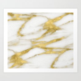 Bari golden marble Art Print