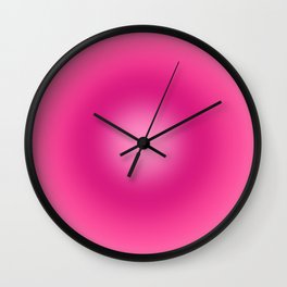 Bubble Gum Pink Gradient Wall Clock