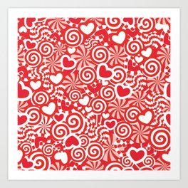 Love, Candy and Lollipops Art Print