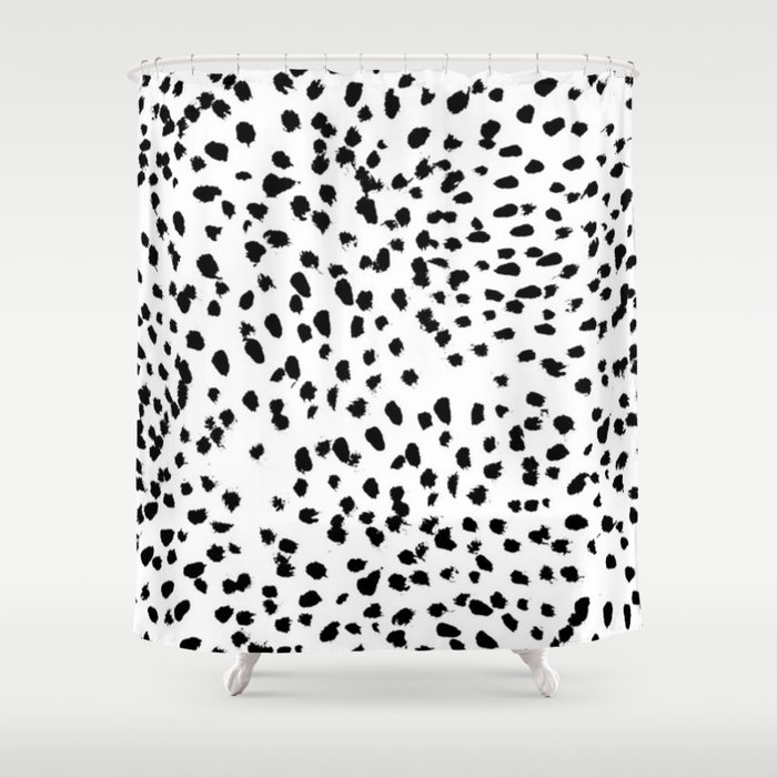 Black and White Dalmatian Shower Curtain