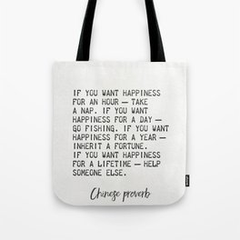 Chinese proverb 12 Tote Bag