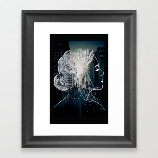 The woman who never sleep Framed Art Print