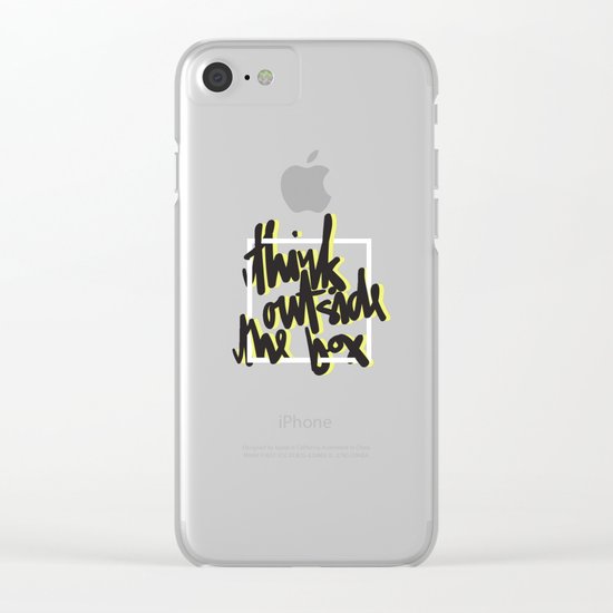 Think Outside The Box Clear iPhone Case