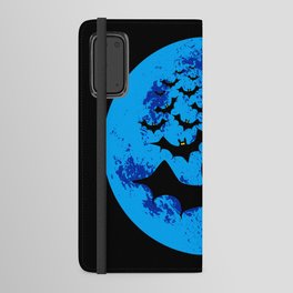 Vampire Bats Against The Blue Moon Android Wallet Case