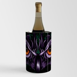 Purple owl eyes, witchy totem animal Wine Chiller