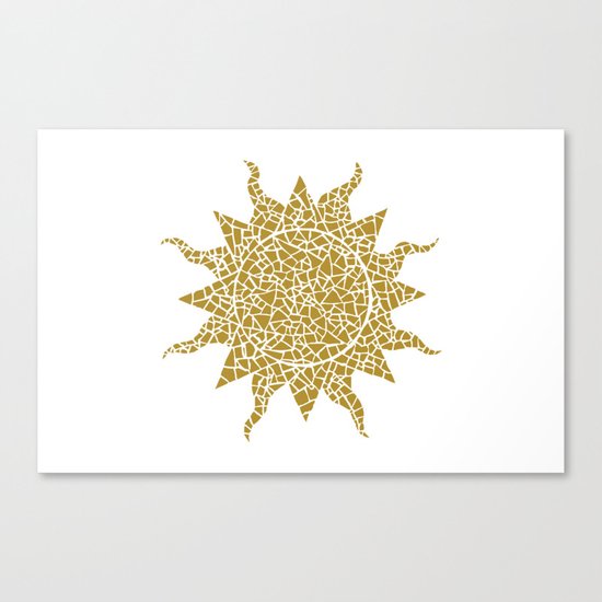 Mosaic Sun Canvas Print