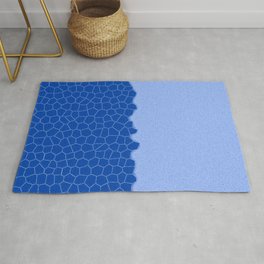 Blue Jeans Stained Glass Modern Sprinkled Collection Area & Throw Rug
