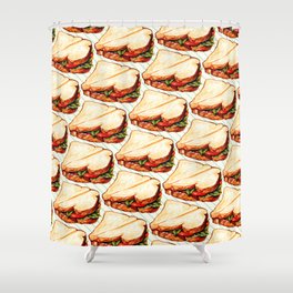 Sandwich Pattern - Lunch Shower Curtain