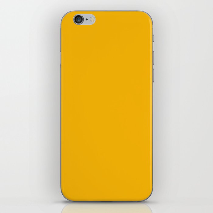 Tuscan Sun pure bright yellow solid color modern abstract pattern  iPhone Skin
