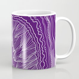 Plum Purple Geode Drawing Coffee Mug