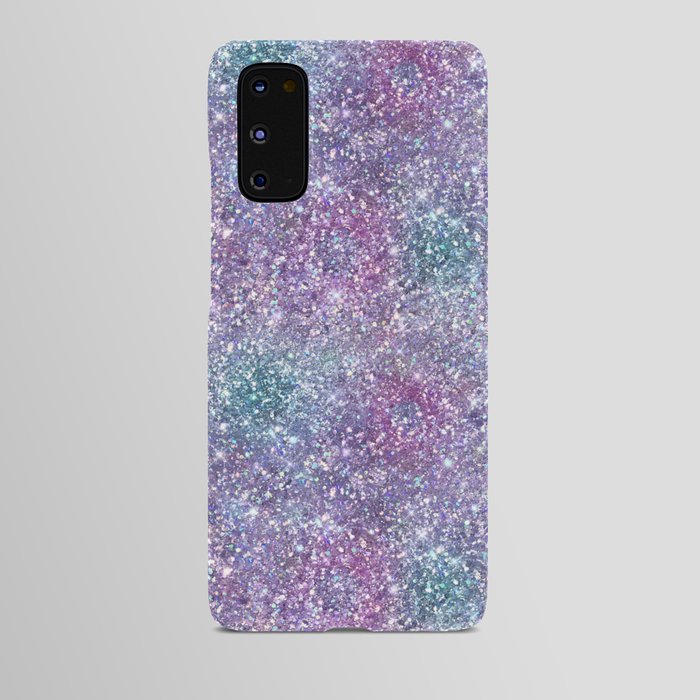 Glam Iridescent Purple Glitter Android Case