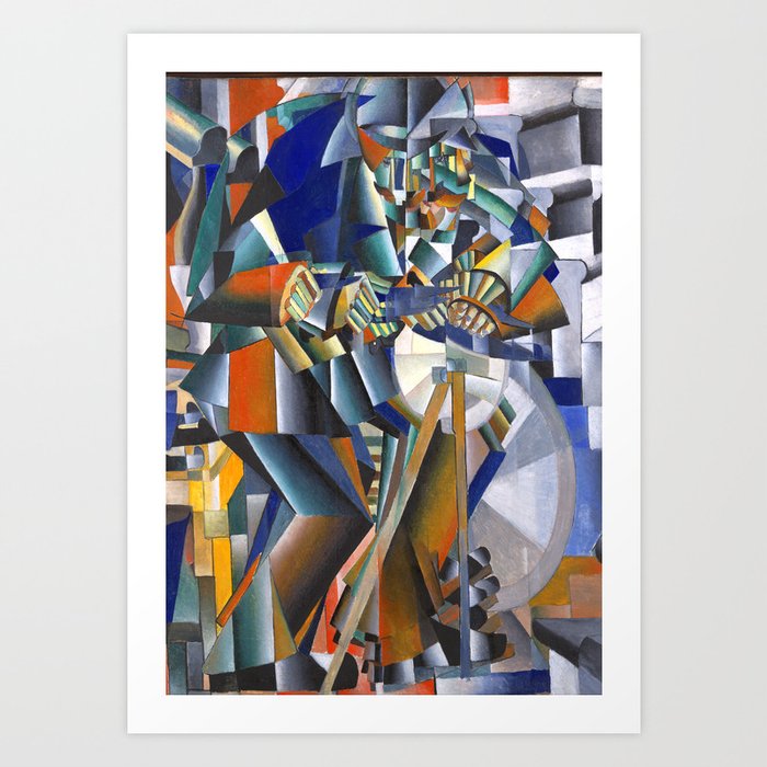 The Knife Grinder Principle of Glittering by Kazimir Malevich Art Print by nobelart Society6