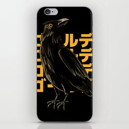 Crow With Golden Eye iPhone Skin