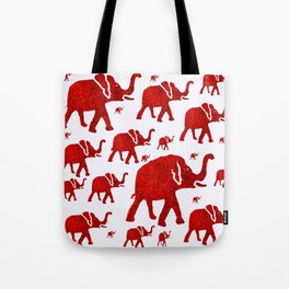 ELEPHANT Red #1 Tote Bag