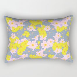 Pastel Spring Flowers Ombre Lilac Purple Rectangular Pillow