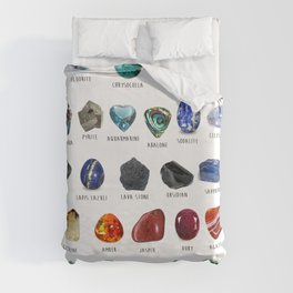 crystals gemstones identification Duvet Cover