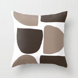 Brown Spaces Throw Pillow