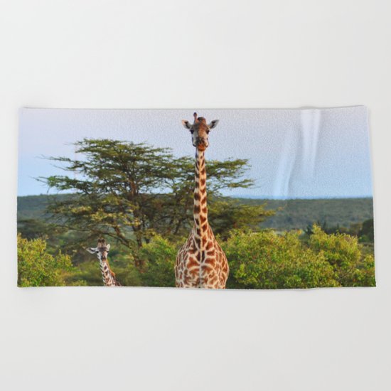 Giraffe Widlife Photography #society6 #home #decor Beach Towel