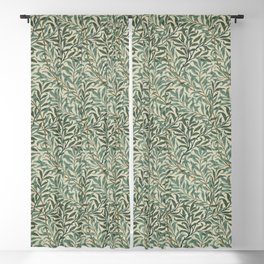 William Morris Willow Bough Cream Green Blackout Curtain
