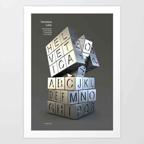 Helvetica rubik Art Print