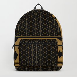 Rich Black Gold Diamond Pattern Design Backpack | Mugsrugs, Totebags, Towels, Graphicdesign, Notebookscards, Homedecor, Tabletcoverscases, Windowcurtains, Blankets, Tapestry 