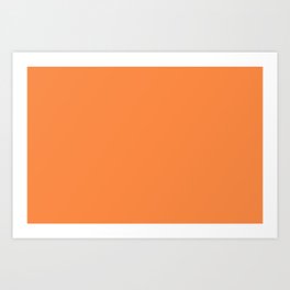 Mango Tango Orange Solid Color Popular Hues Patternless Shades of Orange - Hex Value #FB8842 Art Print | Solidsorange, Orange, Fall, Shadesoforange, Singlecolor, Medium, Autumn, Orangesolids, Orangesolid, Orangeonly 