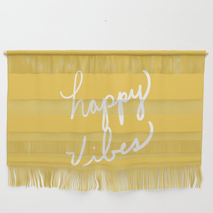 Happy Vibes Yellow Wall Hanging