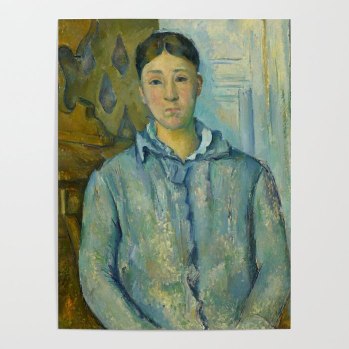 Paul Cézanne Madame Cézanne in Blue  Poster