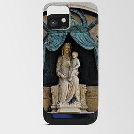 Orvieto Cathedral Madonna and Child Angels Facade Sculpture Closeup iPhone Card Case
