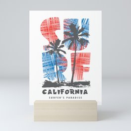 California surf paradise Mini Art Print