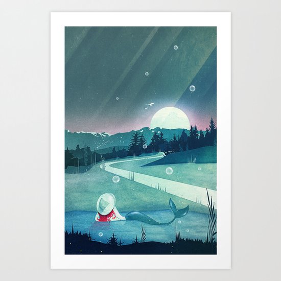 A Mermaid's Dream Art Print