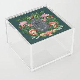 Summer Beetle with Strawberries and Mushrooms - Emerald Version Acrylic Box