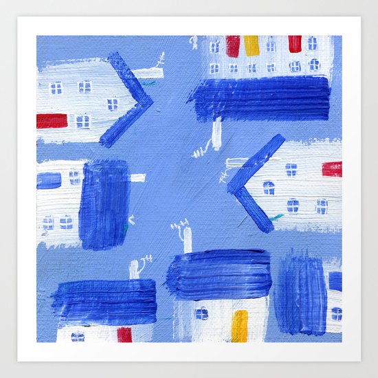 Wee Hooses Art Print