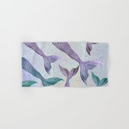 Amethyst and Teal Mermaid Tails Hand & Bath Towel