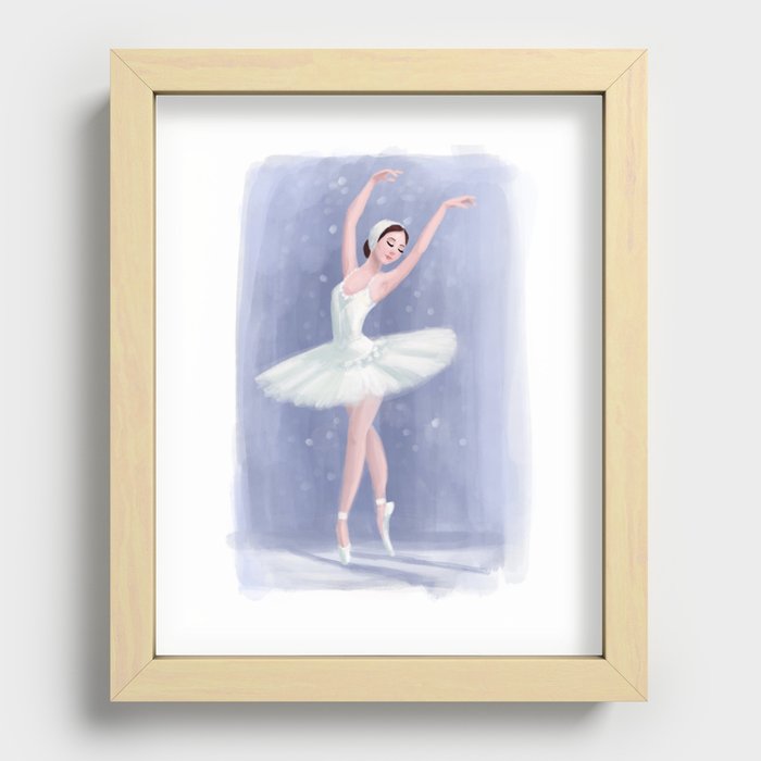Swan Lake Ballerina Recessed Framed Print