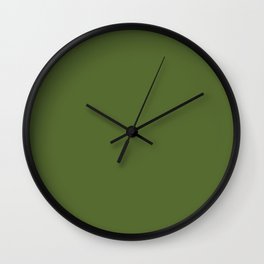 Dark Olive Green Wall Clock