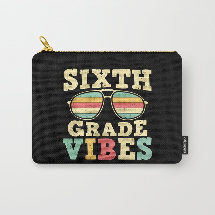 Sixth Grade Vibes Retro Sunglasses Carry-All Pouch