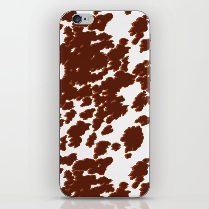 Brown Longhorn Cow Hide Design  iPhone Skin