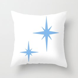 Second Star To The Right Blue Throw Pillow