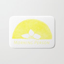 Plumeria Sunrise - morning person print Bath Mat