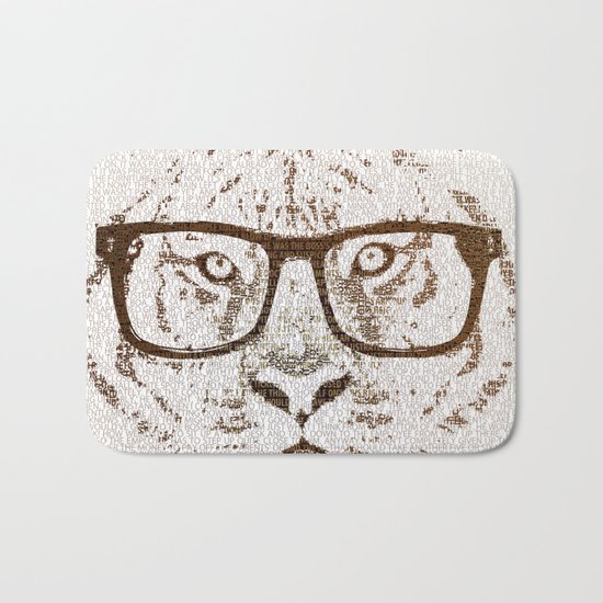 The Hipster Tiger Bath Mat