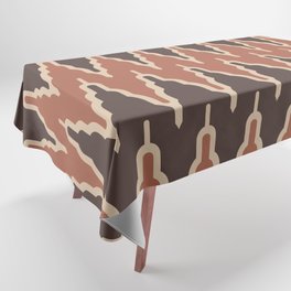 Chevron Pattern 525 Brown and Beige Tablecloth