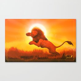 Lion's Morning Canvas Print