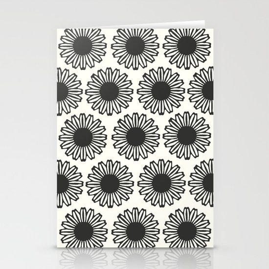 vintage flowers black Stationery Cards