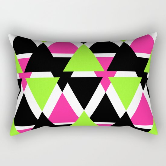 Colorful triangles . No. 2 Rectangular Pillow