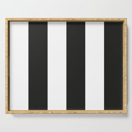 Black and white stripe pattern Serving Tray