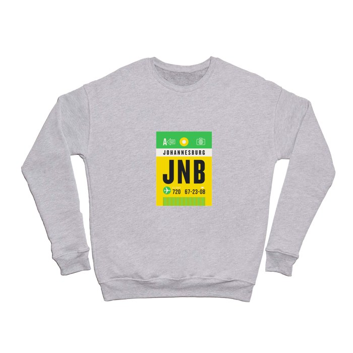 Luggage Tag A - JNB Johannesburg South Africa Crewneck Sweatshirt
